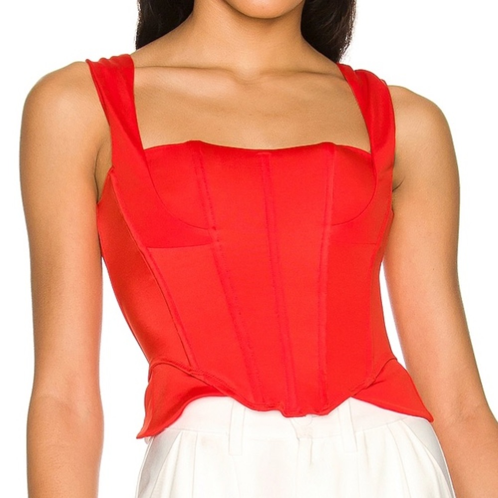 ❤️ HAH KNOCKOUT CORSET TOP IN BLOOD ORANGE